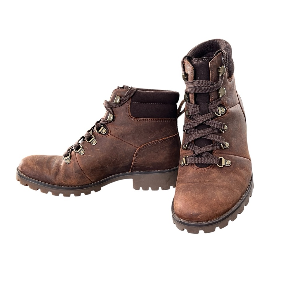 Timberland Ellendale Brown Leather Mid Hiker Boots Lug Sole Womens 6.5 - Picture 3 of 11